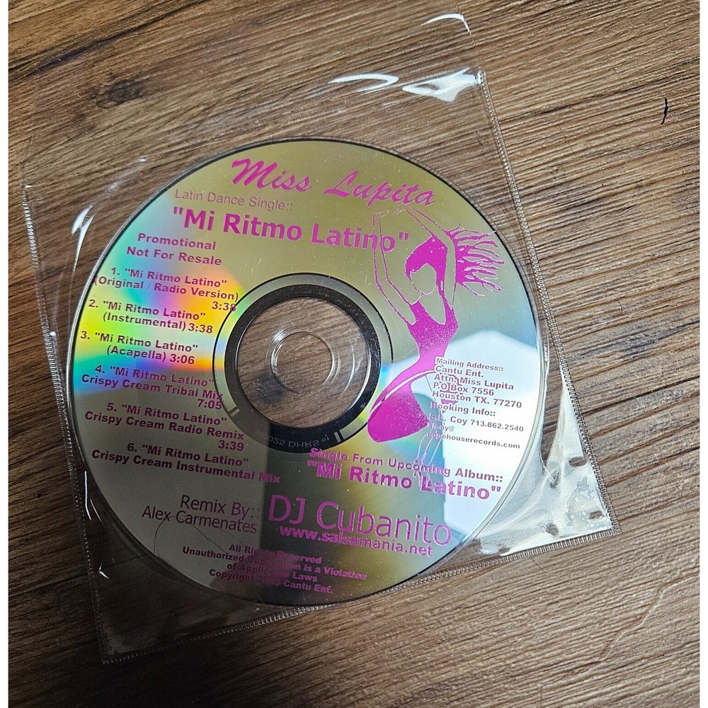 Miss Lupita - Mi Ritmo Latino Remixes Dope House Records PROMO CD Latin Good